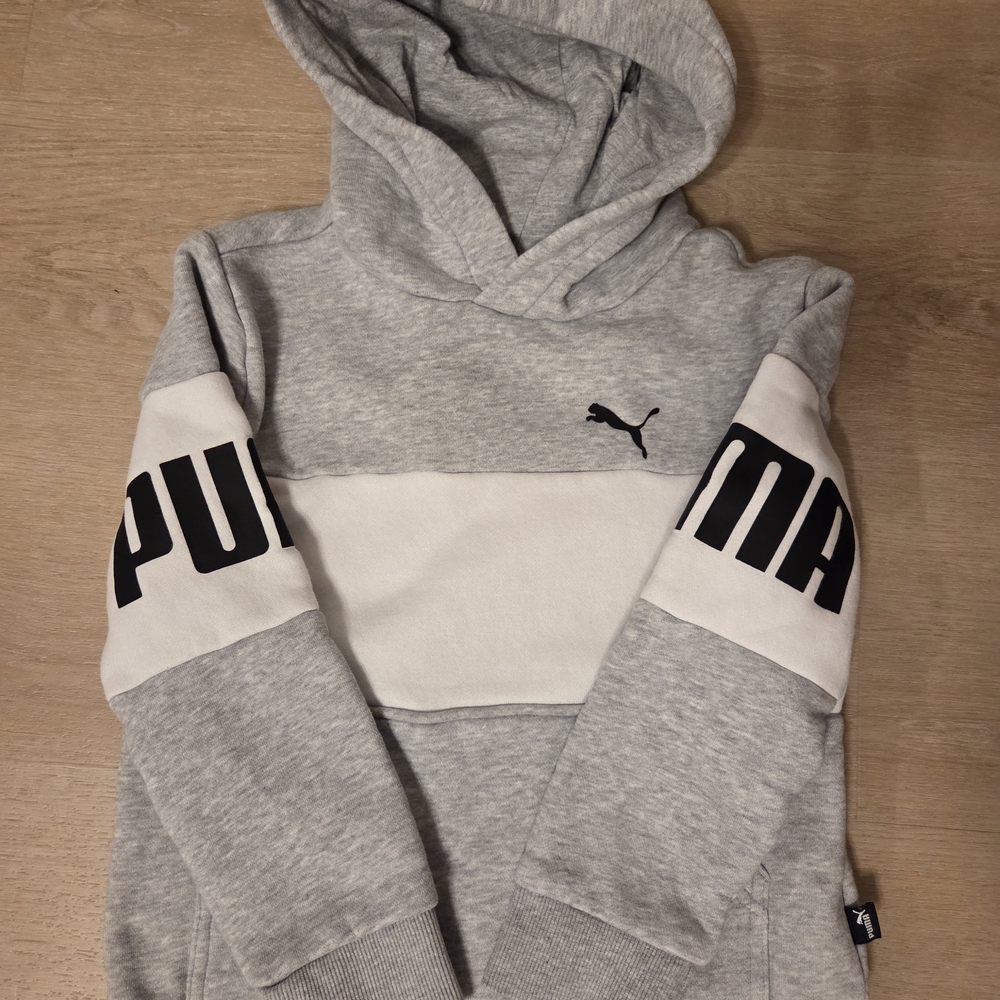 Puma Men's Gray Hoodie Sweater